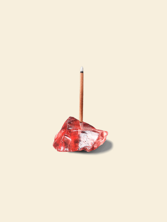 Red Smelting Quartz Incense Holder